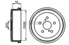 Барабан гальмівний задній 986477139 BOSCH