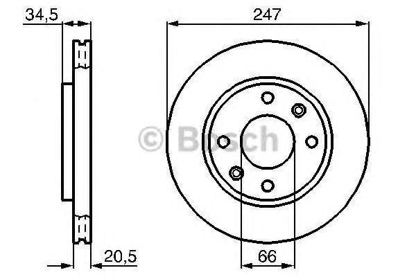Delphi peugeot диск гальмівний передній 206 98- (24720,5) 986478370