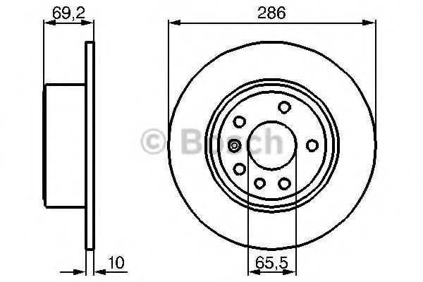 Bosch диск гальмівний задн. vectra 95- 286 10 8 986478436