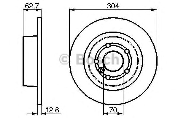 Bosch диск (задн) гальмівний land rover range rover ii 4.0, 4.6 v8 94 986478497