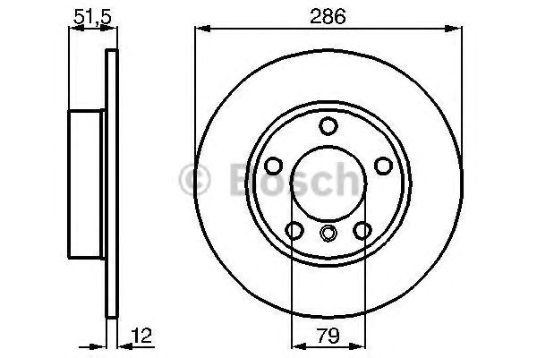 Bosch диск гальмівний перед.  bmw e36/z3 (28612) 986478511