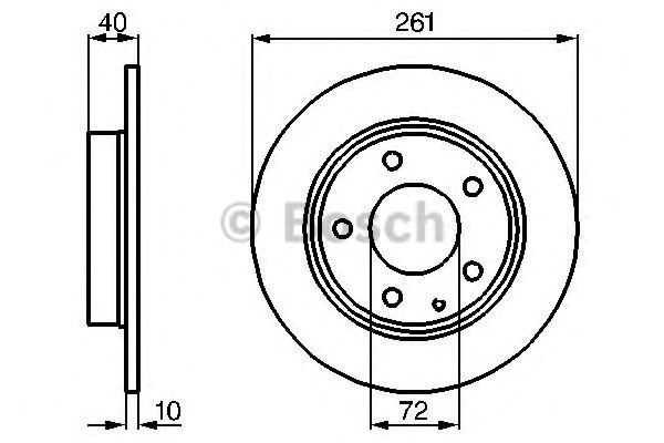 Bosch mazda диск гальмівний задній probe, 626 91- 986478633