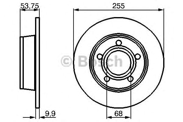 Bosch диск гальмівний задн audi a6/a6 avant quattro 986478704