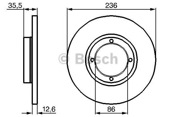 Bosch диск гальмівний передній daewoo matiz 0,8/1,0 986478712