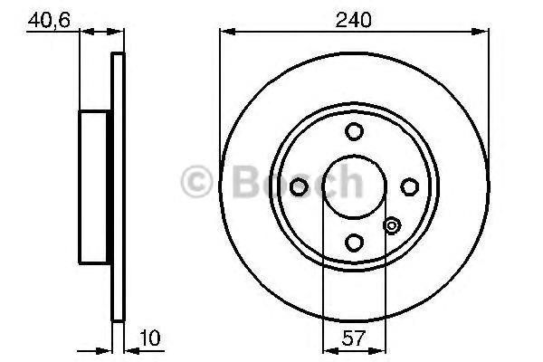 Bosch opel диск гальмівний задн. combo 04- 986478731