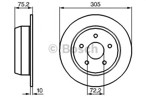 Bosch диск гальмівний grand cherokee 99- 986478771