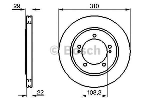 Bosch диск гальм. передн. suzuki grand vitara 98- 986478839