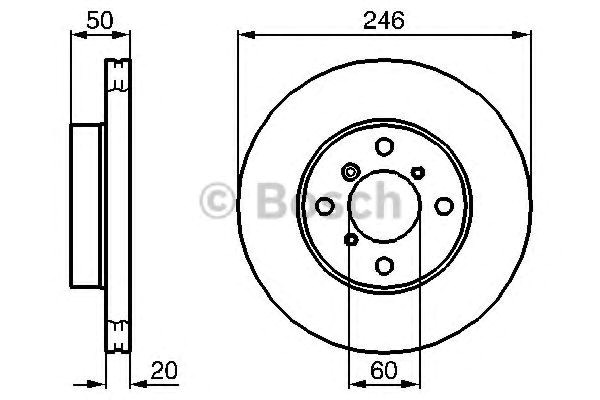 Bosch suzuki диск гальмівний передній liana 02-, baleno 1,8 16v-1,9td 986478841