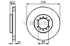 Диск гальмівний передній 986478844 BOSCH