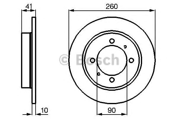 Bosch диск гальмівний задній s40 v40 260 10 8,4 986478898