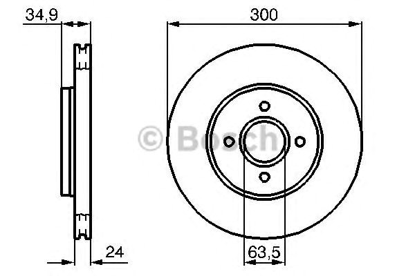 Bosch ford диск гальм передн. mondeo iii 1.8 2.0 2.0tdci 00- 986479048