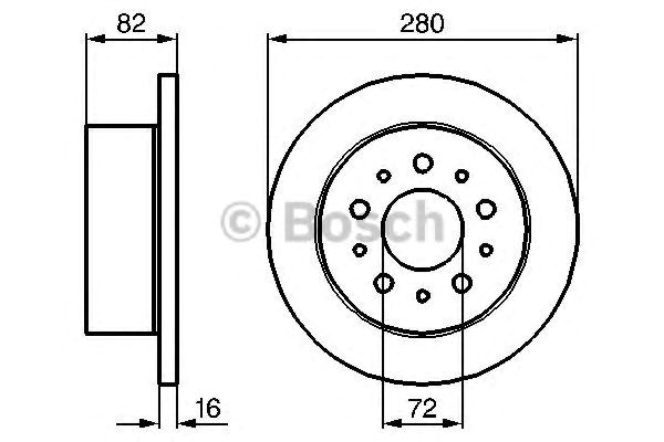 Bosch  fiat диск гальмівний задній ducato,jumper 02- 986479065