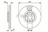 Диск гальмівний передній 986479092 BOSCH