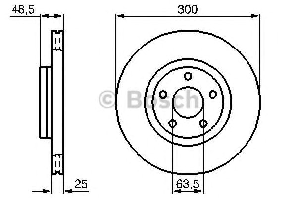 Bosch диск гальмівний передн. ford focus c-max 1.6/1.8tdci 2.0i (30025) 986479171
