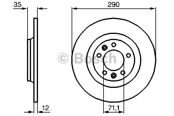 Гальмівний диск задній c5 2008-2017 (универсал), діаметр 290 мм, товщина 11,3 мм, бу-228753 986479194