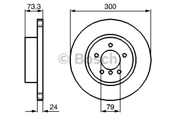 Bosch гальмівний диск передній bmw e81/87/90/91/92  (30024) 986479216