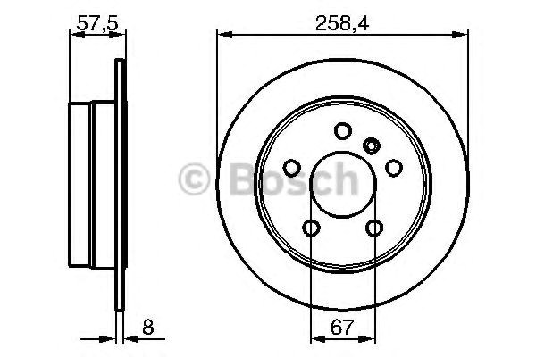 Bosch db гальмівний диск передн. w169,245 04- 986479235