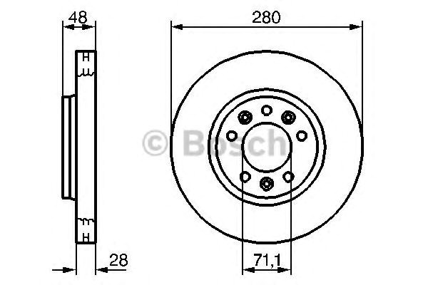 Bosch гальмівний диск передн, fiat scudo 07 986479266