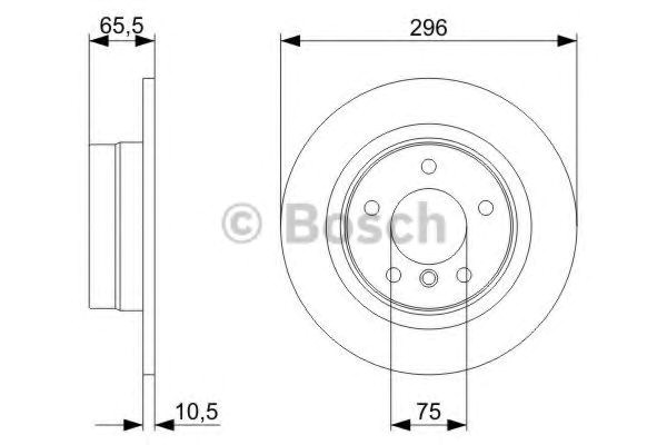Bosch диск гальмівний задн. bmw 1-serie (e81/87), 3-serie (e90) (29610,5) 986479306