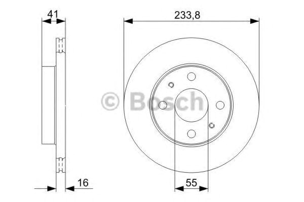 Bosch  диск гальмівний передн. daihatsu sirion 00- 986479352