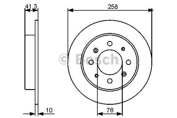 Bosch диск гальмівний задній kia cerato 04- 986479462