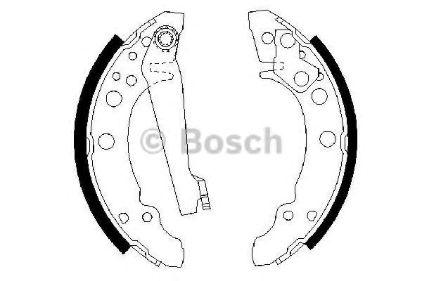 Bosch щоки гальмівні задн. audi 80 seat vw 986487002