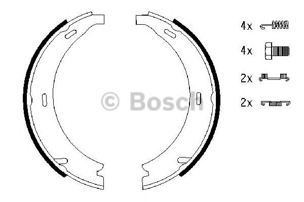Bosch щоки ручного гальма w124/201/210/168/ 986487543