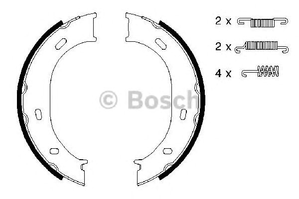 Bosch щоки ручного гальма db sprinter 208-314 (bm901-903) vw lt 28-46 96- (16034мм) 986487610