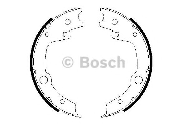 Bosch колодки ручного гальма toyota avensis, corolla, celica, yaris 01- 986487679