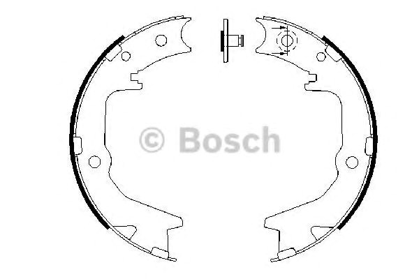 Bosch колодка ручного гальма mitsubishi lancer ix , outlender 03- 986487683