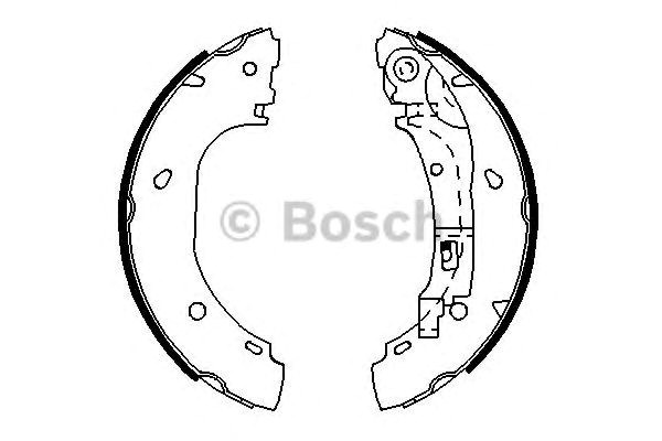 Bosch щоки гальм. задні citroen jumper 02- 986487701