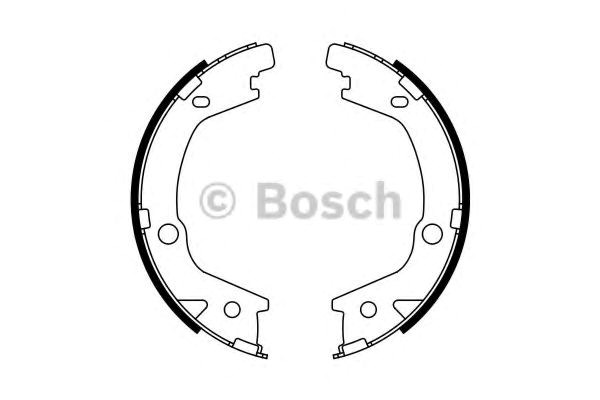 Bosch hyundai гальмівні колодки ручного гальма sonata v, matrix, 986487770