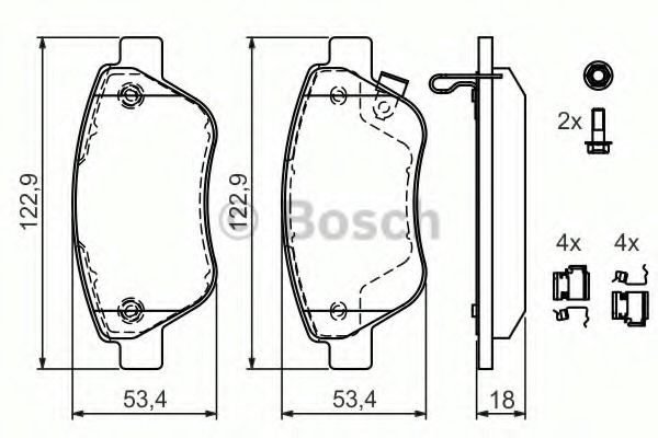 Bosch гальмівні колодки передні opel corsa 06 - 986494092