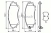 Колодки гальмівні передні, дискові 986494323 BOSCH