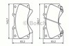 Колодки гальмівні дискові комплект 986494449 BOSCH