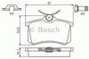 Колодки гальмові задні, дискові 986494621 BOSCH