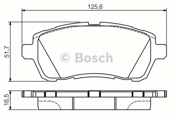 Bosch ford гальмівні колодки передн. fiesta 08- 986495108