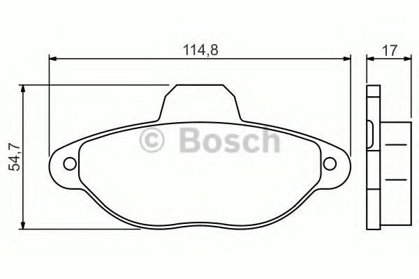 Bosch колодки гальмівні дискові fiat panda 03- 986495255