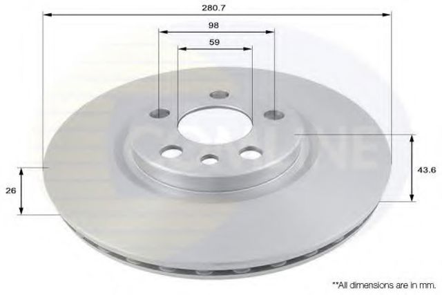Гальмо дискове переднє ADC1522V COMLINE