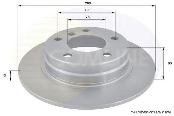 Adc1706 comline - диск гальмівний з покриттям ADC1706