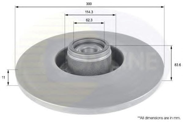 Adc3024 comline - диск гальмівний з покриттям ADC3024