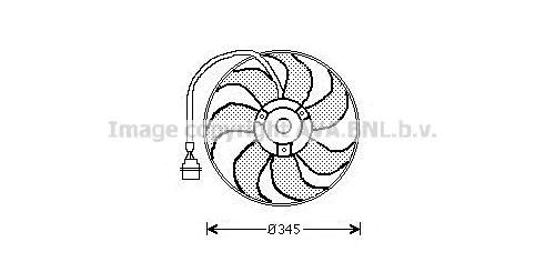 Вентилятор радиатора audi,seat,skoda,vw (пр-во ava) AI7509