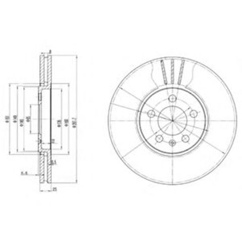 Гальмо дискове переднє BG2729 DELPHI