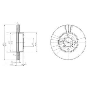 Delphi suzuki диск гальмівний передній liana 02-, baleno 1.8/1.9td BG3341