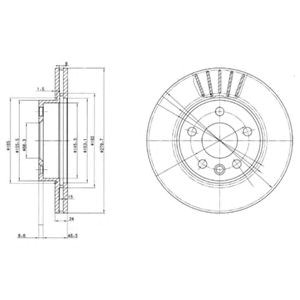 Delphi vw диск гальмівний передній вентил.(280мм) t4 96- BG3417
