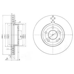 Диск переднього гальма BG3838 DELPHI