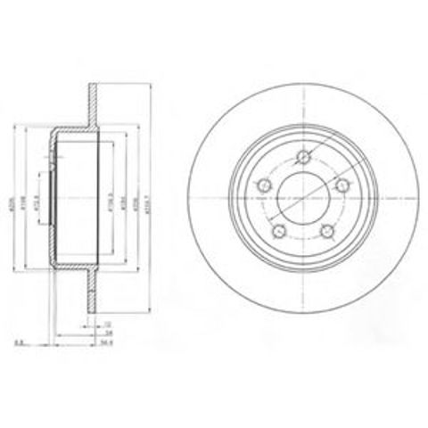 Диск переднього гальма BG4074 DELPHI