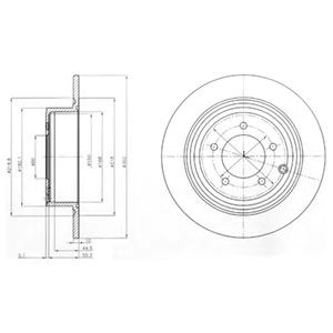 Диск гальмівний задній Додж Caliber SXT