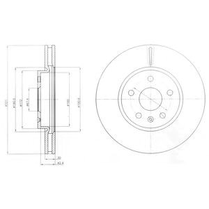 Диск переднього гальма BG4189C DELPHI