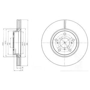 Диск гальмівний передній BG4236C DELPHI